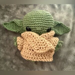 Handmade Crochet Baby Yoda Grogu Stuffie Plush Doll
